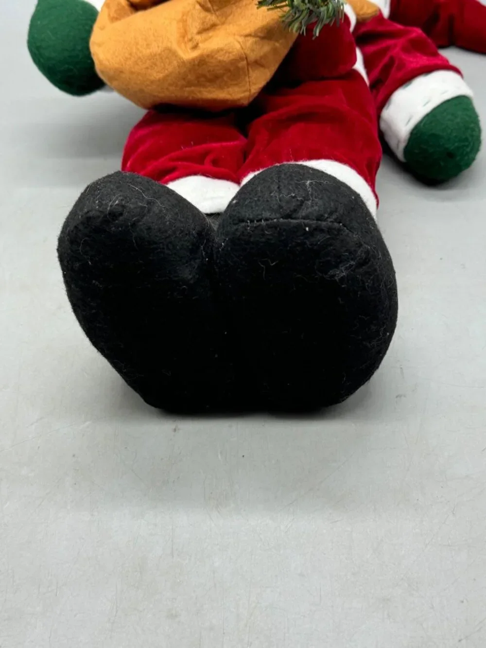 Santa Bear Plush Decor Holding Gifts Red Velvet Outfit Christmas 21